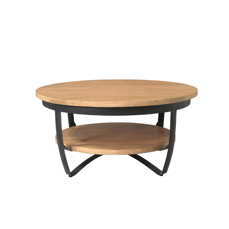 Salontafel Paras 70 cm Licht mango 70x70x35 cm-Salontafels-Starfurn