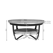 Salontafel Paras 70 cm Licht mango 70x70x35 cm-Salontafels-Starfurn