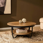 Salontafel Paras 70 cm Licht mango 70x70x35 cm-Salontafels-Starfurn