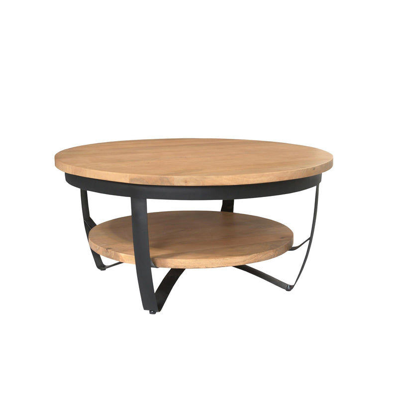 Salontafel Paras 90 cm Licht mango 90x90x40 cm-Salontafels-Starfurn