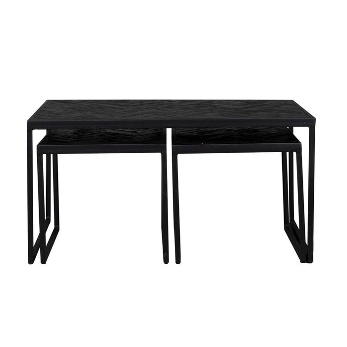 Salontafel Parker Set Of 3 Black-Salontafels-Creating Home