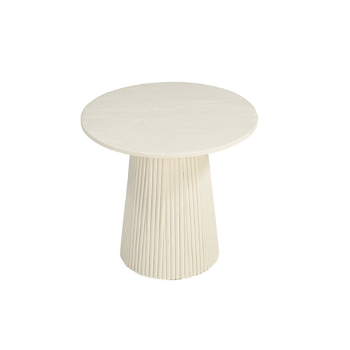 Salontafel Patrice Mangohout Crème wit 50 cm 50x50x46 cm-Salontafels-Livingfurn