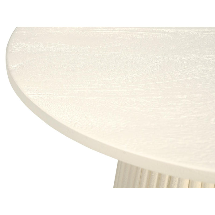 Salontafel Patrice Mangohout Crème wit 50 cm 50x50x46 cm-Salontafels-Livingfurn