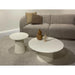 Salontafel Patrice Mangohout Crème wit 50 cm 50x50x46 cm-Salontafels-Livingfurn