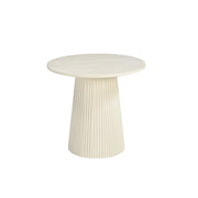 Salontafel Patrice Mangohout Crème wit 50 cm 50x50x46 cm-Salontafels-Livingfurn