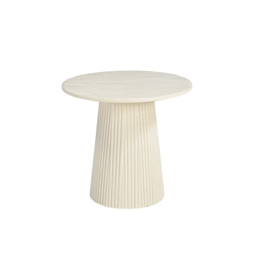 Salontafel Patrice Mangohout Crème wit 50 cm 50x50x46 cm-Salontafels-Livingfurn