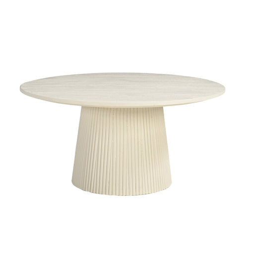 Salontafel Patrice Mangohout Crème wit 80 cm 80x80x38 cm-Salontafels-Livingfurn