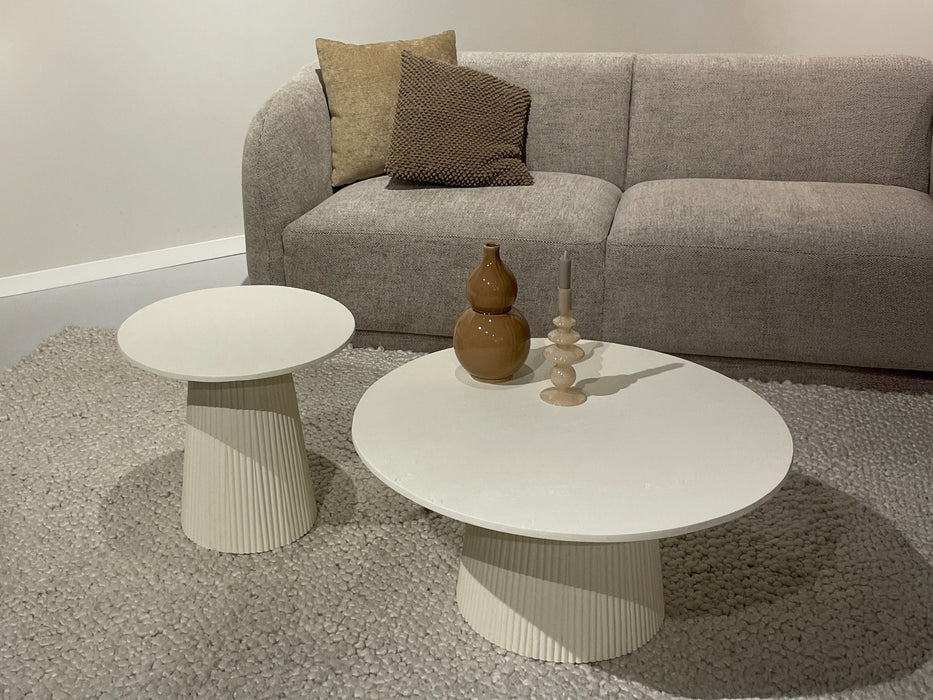 Salontafel Patrice Mangohout Crème wit 80 cm-Salontafels-Livingfurn