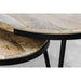 Salontafel Paulson - Mangohout/metaal - Naturel - set van 2-Salontafels-HSM Collection