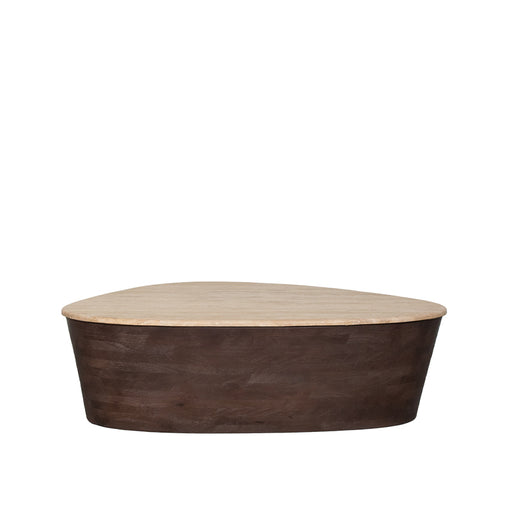 Salontafel Ravi Espresso Travertin 110 cm 110x80x32 cm-Salontafels-LABEL51