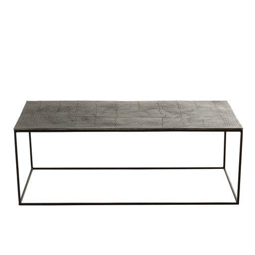 Salontafel Rechthoek Oxidize Aluminium | Iron Antique Zwart-Salontafels-J-Line