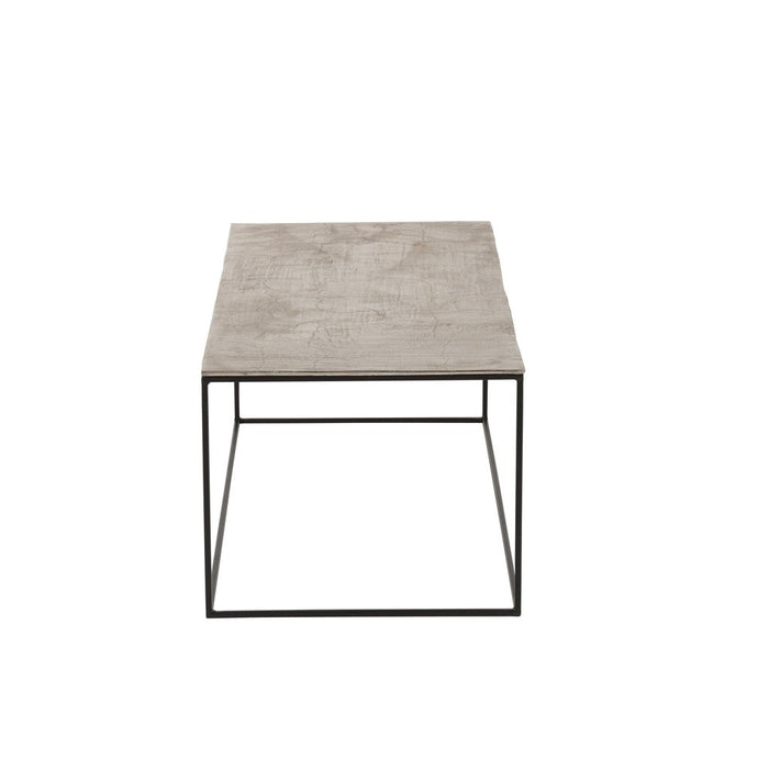 Salontafel Rectangle Aluminium | Iron Silver | Zwart-Salontafels-J-Line