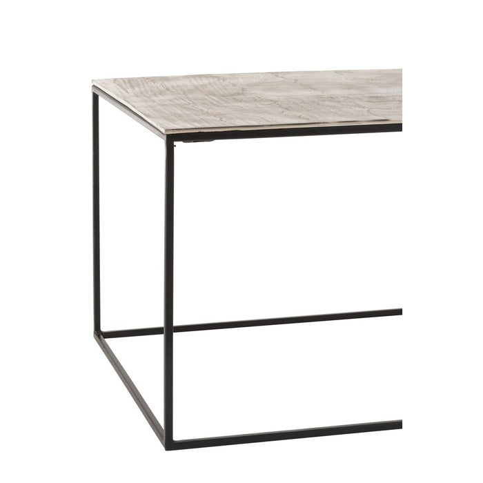 Salontafel Rectangle Aluminium | Iron Silver | Zwart-Salontafels-J-Line