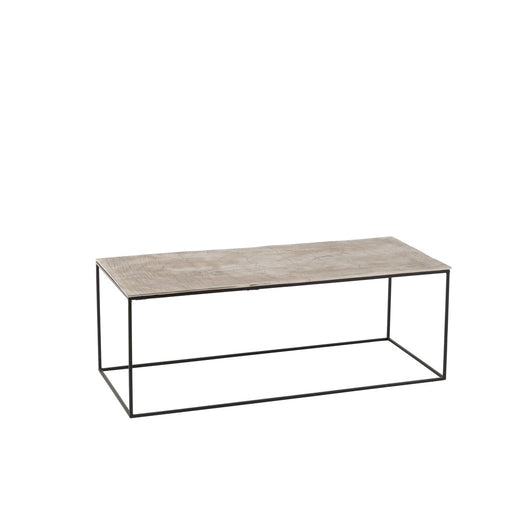 Salontafel Rectangle Aluminium | Iron Silver | Zwart-Salontafels-J-Line