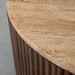 Salontafel Ribble Espresso Travertin 50 cm Rond 50x50x30 cm-Salontafels-LABEL51