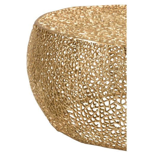 Salontafel Rond Coral Pattern Aluminium Gold-Salontafels-J-Line