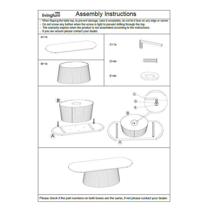 Salontafel Salvator Mangohout Bruin 120x70 cm-Salontafels-Livingfurn