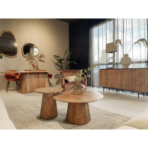 Salontafel Salvator Mangohout Bruin 50 cm 50x50x46 cm-Salontafels-Livingfurn
