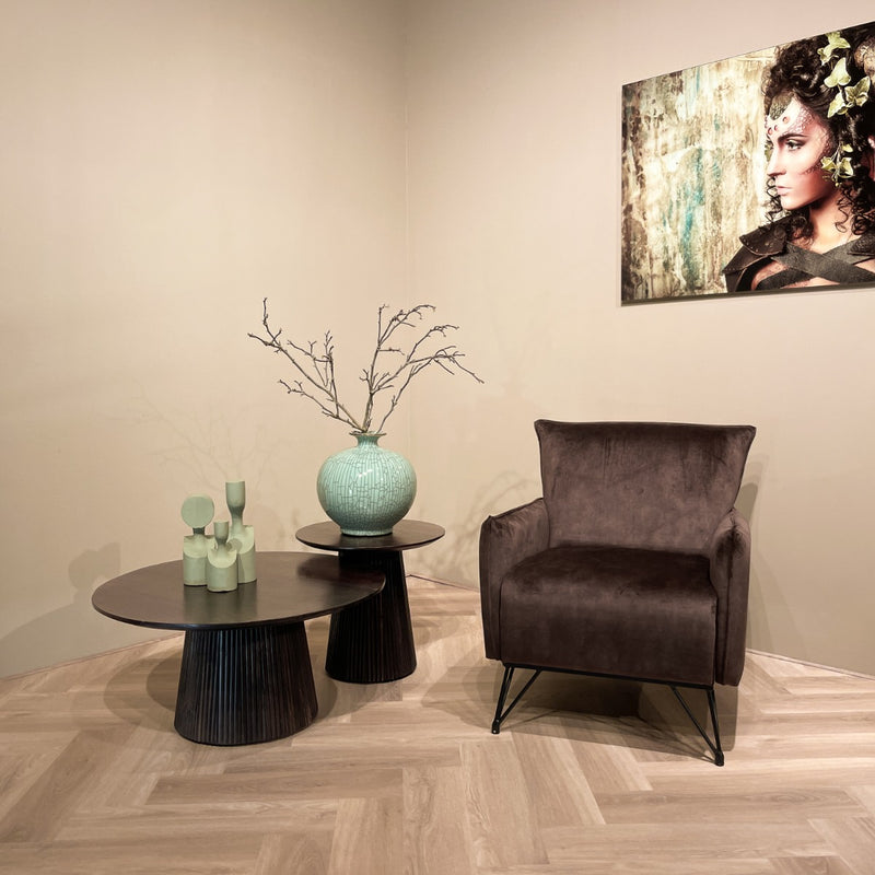 Salontafel Salvator Mangohout Bruin 80 cm 80x80x38 cm 13951-Salontafels-Livingfurn