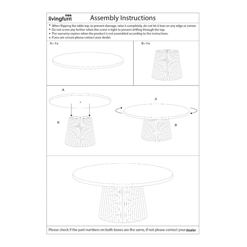 Salontafel Salvator Mangohout Bruin 80 cm 80x80x38 cm 20000-Salontafels-Livingfurn