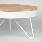 Salontafel Saran Wit Metaal 80 cm Rond 80x80x43 cm-Salontafels-LABEL51