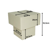 Salontafel Saya Zand Mangohout 50 cm 50x50x51 cm-Salontafels-Starfurn