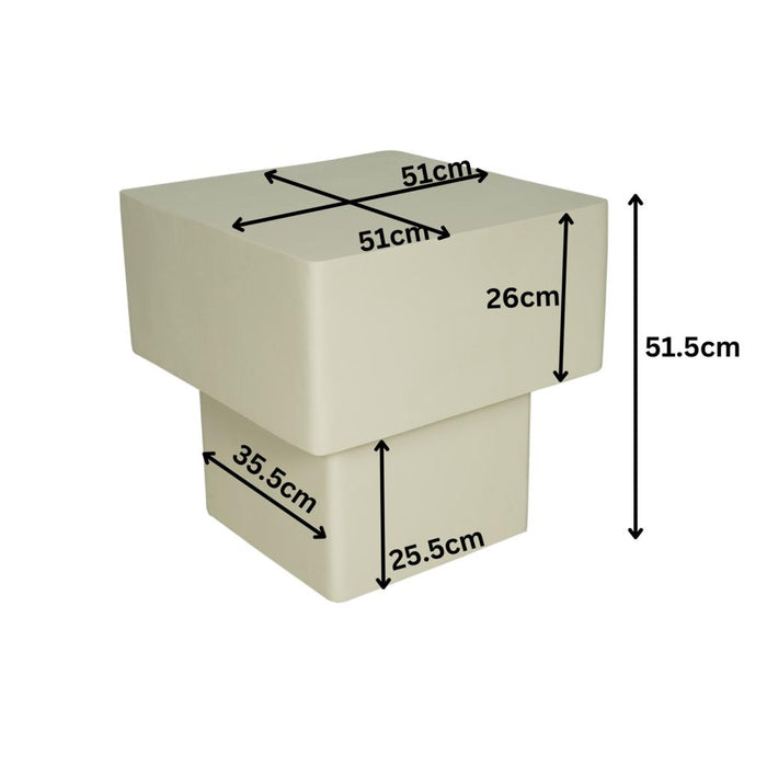 Salontafel Saya Zand Mangohout 50 cm 50x50x51 cm-Salontafels-Starfurn