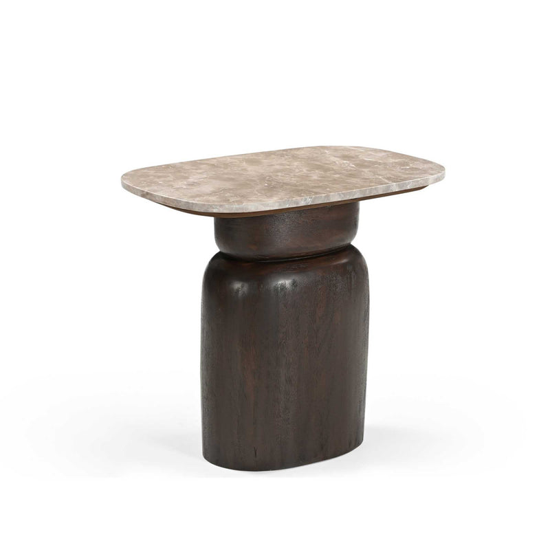 Salontafel Silva Bruin Mangohout 56x36 cm-Bijzettafels-Starfurn