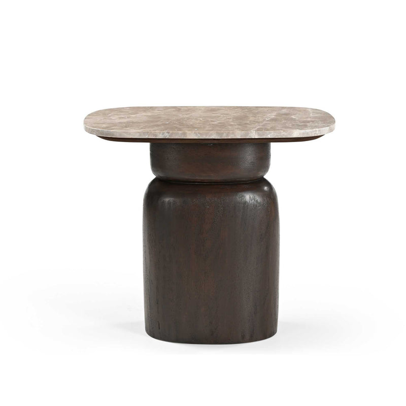 Salontafel Silva Bruin Mangohout 56x36 cm-Bijzettafels-Starfurn
