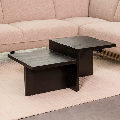 Salontafel Skip Zwart Mangohout 90 cm 90x50x40 cm-Salontafels-LABEL51