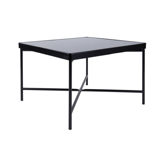 Salontafel Smooth Vierkant | Glas | Zwart | 60x60x40-Salontafels-Leitmotiv