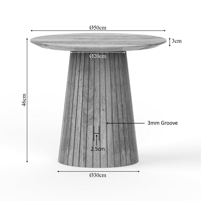 Salontafel Solana 50 cm Taupe 50x50x46 cm-Salontafels-Starfurn