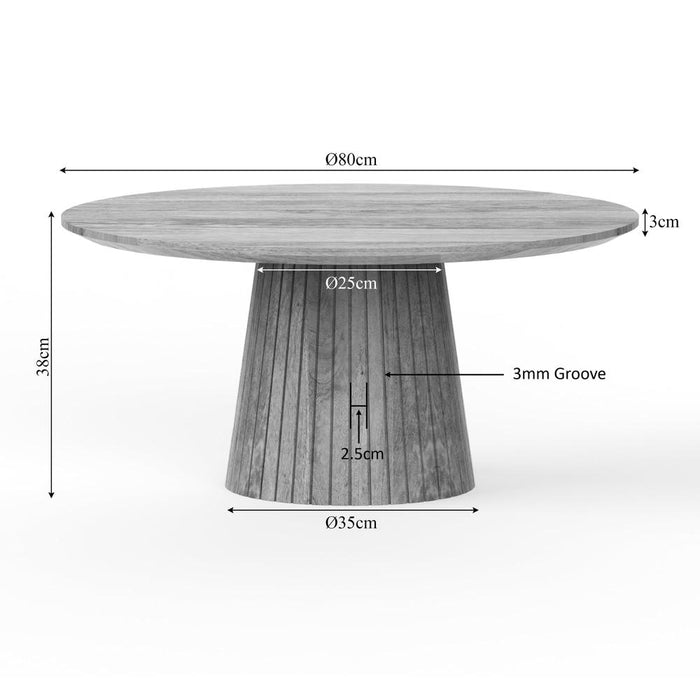 Salontafel Solana 80 cm Taupe 80x80x38 cm-Salontafels-Starfurn