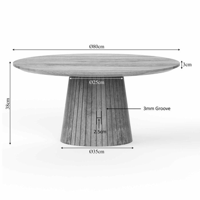 Salontafel Solana 80 cm Taupe 80x80x38 cm-Salontafels-Starfurn