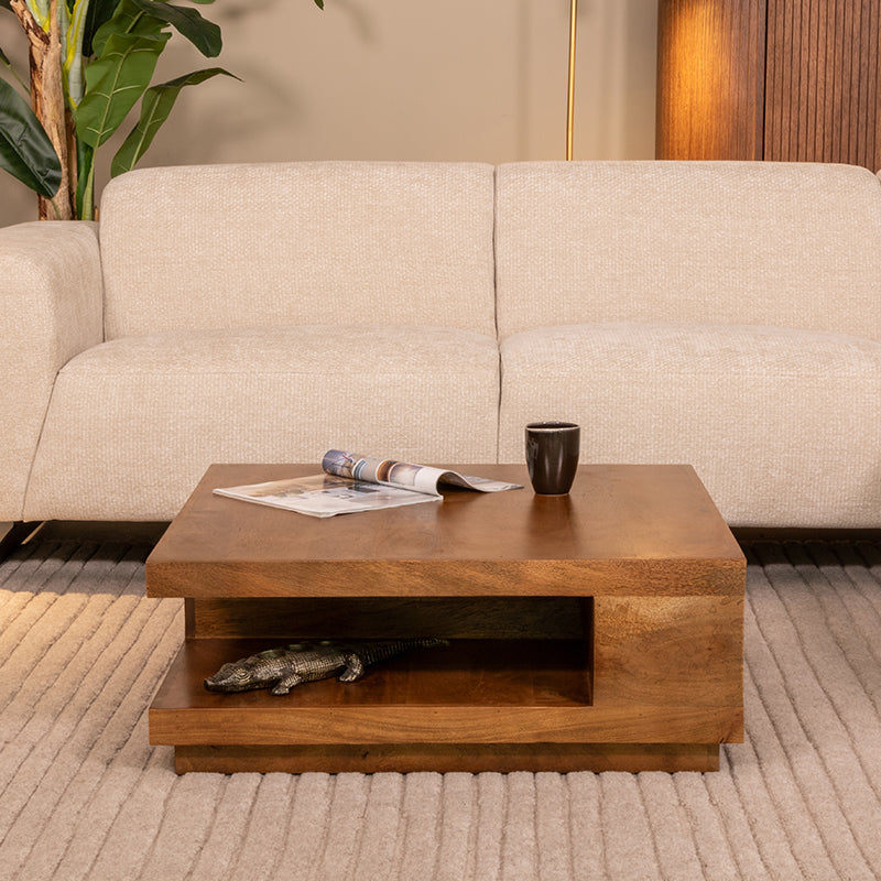 Salontafel Square Nature Smooth Mangohout 80 cm 80x80x30 cm-Salontafels-LABEL51
