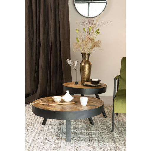 Salontafel Suri Large Teak Hout Bruin Ø74x32 cm-Salontafels-Creating Home