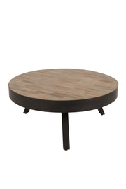 Salontafel Suri Large Teak Hout Bruin Ø74x32 cm-Salontafels-Creating Home