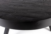 Salontafel Suri Large Teak Hout Zwart Ø74x32 cm-Salontafels-Creating Home