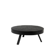 Salontafel Suri Large Teak Hout Zwart Ø74x32 cm-Salontafels-Creating Home