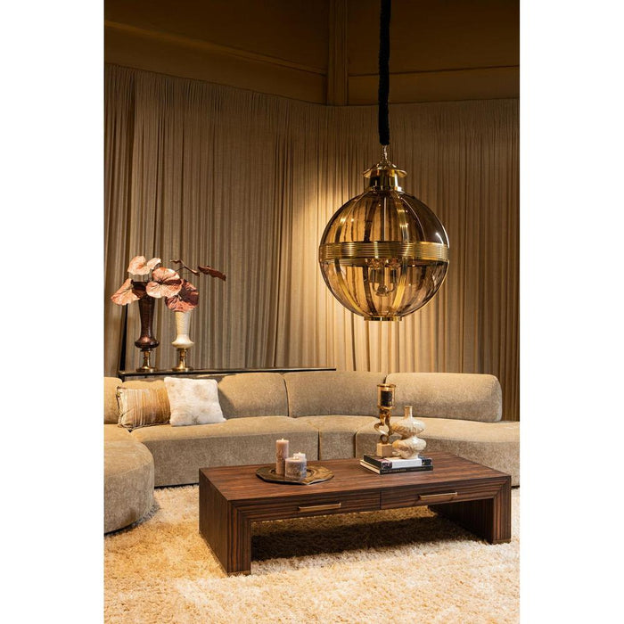 Salontafel Tiess Bruin Houten Fineer Coffeetable 2 Drawers-Salontafels-PTMD