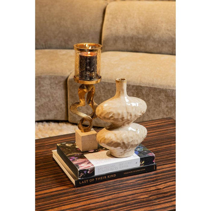 Salontafel Tiess Bruin Houten Fineer Coffeetable 2 Drawers-Salontafels-PTMD