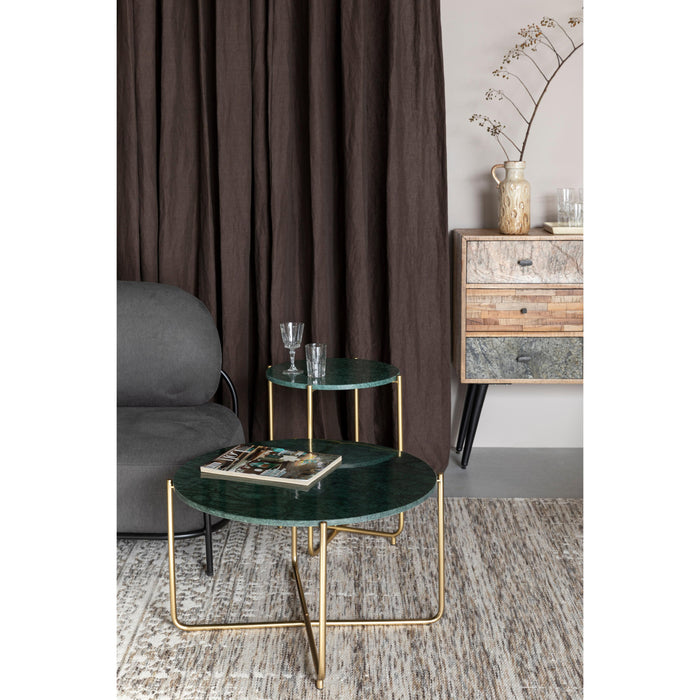 Salontafel Timpa Marble Groen Ø70x40 cm-Salontafels-Creating Home