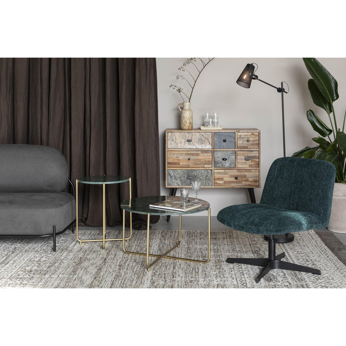 Salontafel Timpa Marble Groen Ø70x40 cm-Salontafels-Creating Home