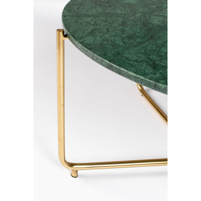 Salontafel Timpa Marble Groen Ø70x40 cm-Salontafels-Creating Home