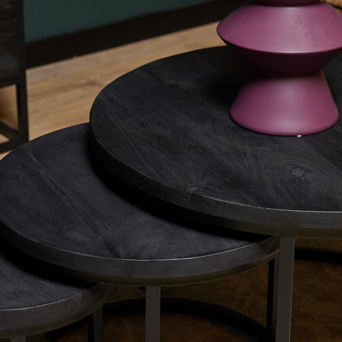 Salontafel Triole All Black | Set van 3-Salontafels-Starfurn