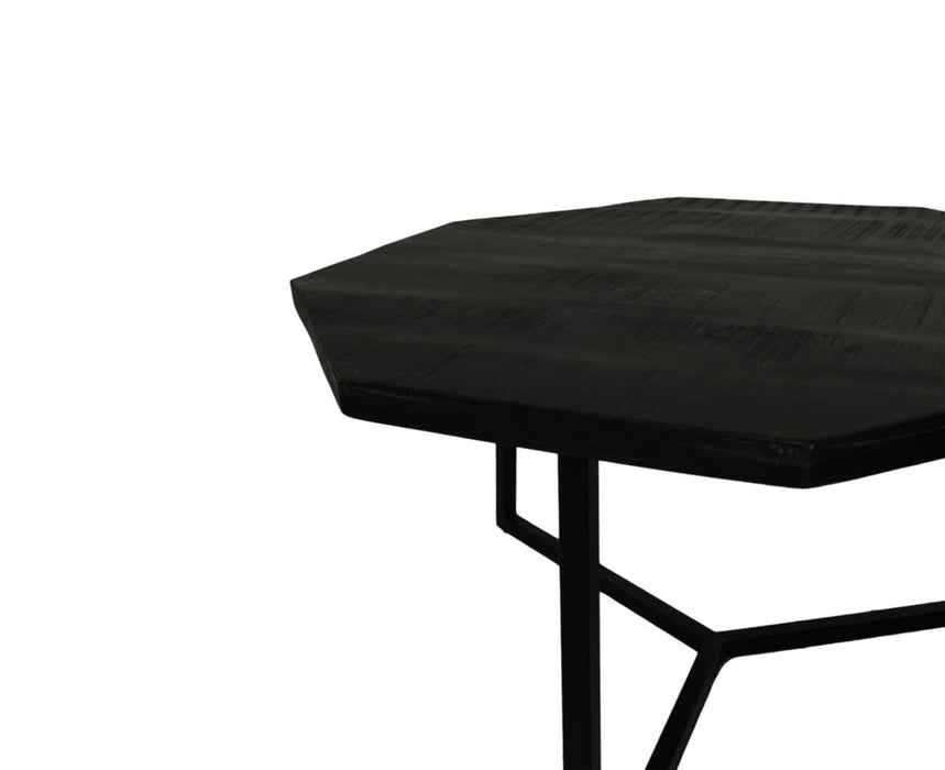 Salontafel Urban S/2-72x72x41 / 52x52x34-Zwart-Mango/Metaal-Salontafels-HSM Collection