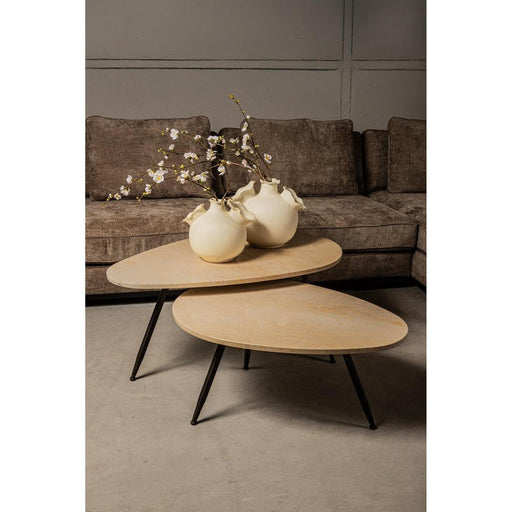 Salontafel Veria Marmer Beige 60x100 cm-Salontafels-PTMD