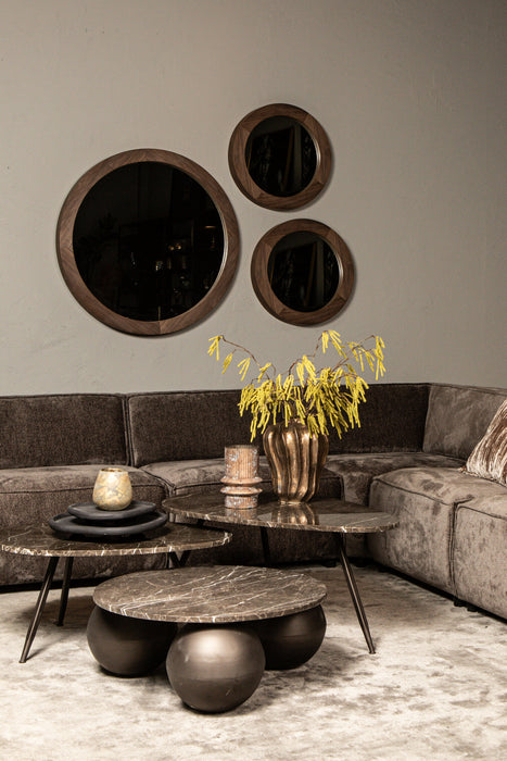 Coffee Tables Coffee Table Veria Set 2 Coffeetables Brown Marble