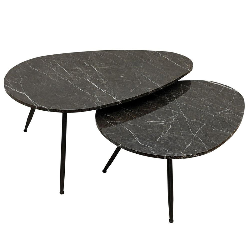 Salontafel Veria Marmer Bruin 60x100 cm-Salontafels-PTMD