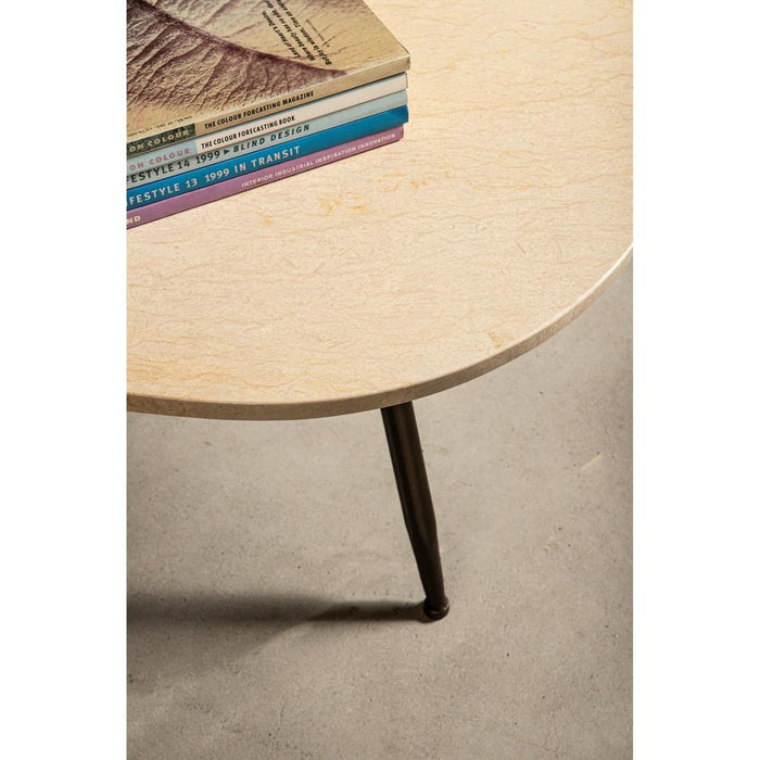 Salontafel Veria Set 2 Coffeetables Beige Marmer-Salontafels-PTMD